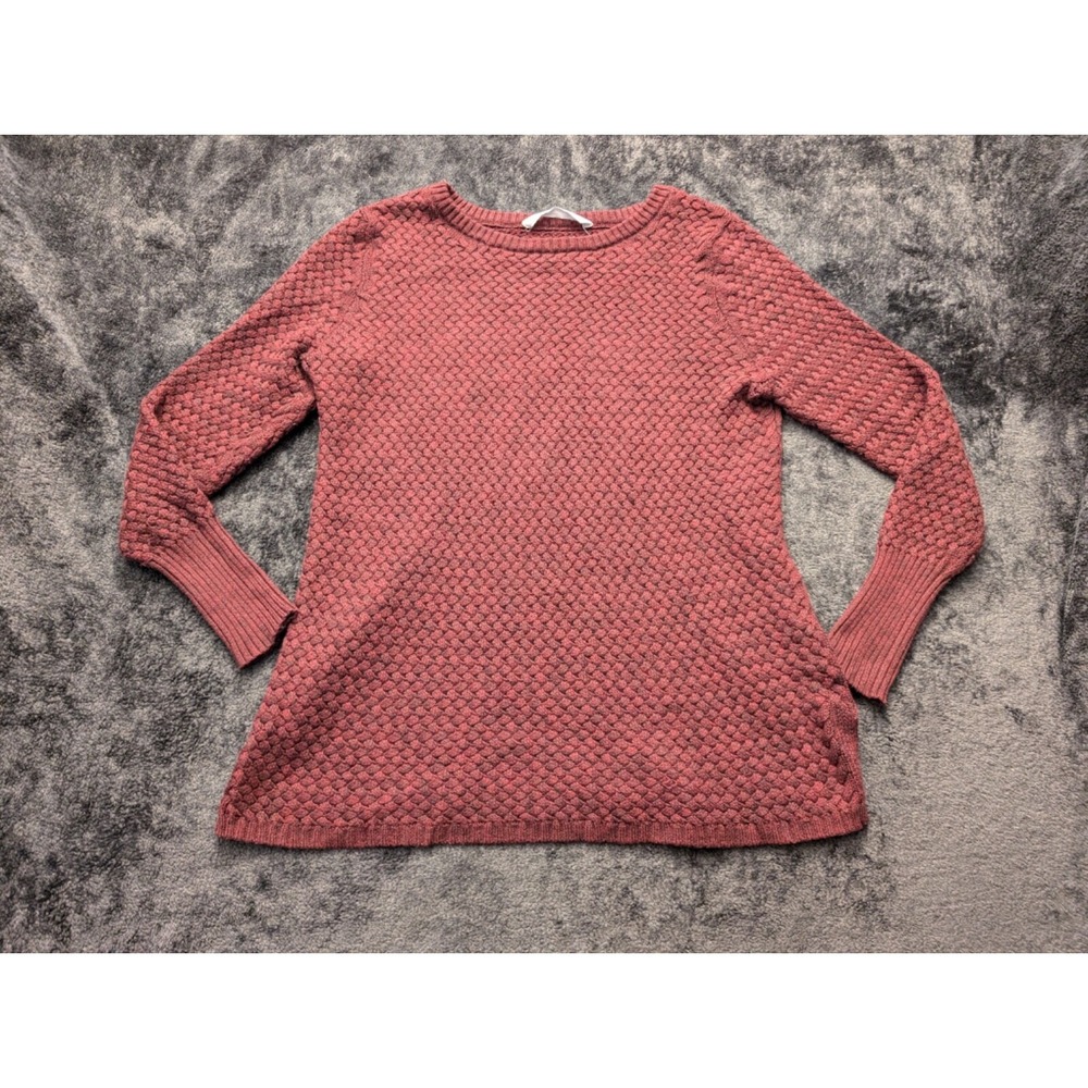 Womens Athleta Thick Knit Sweater Sz Xl red